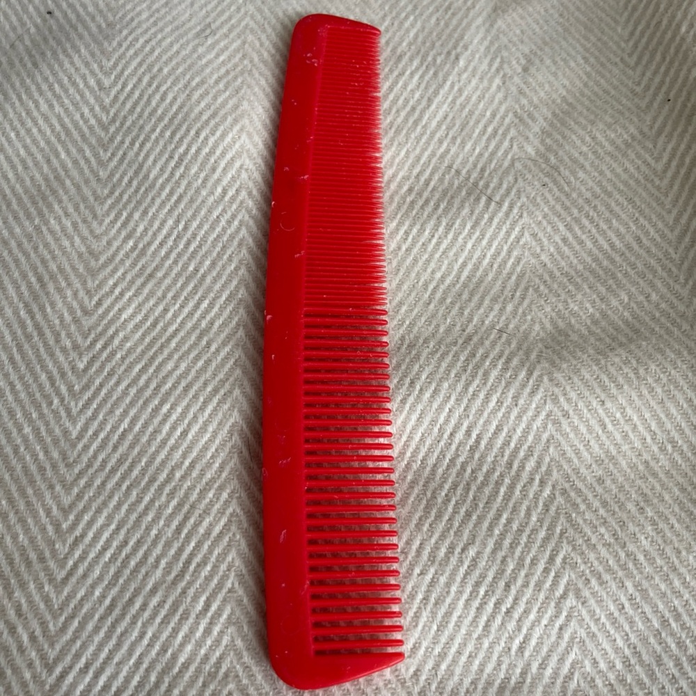 Vintage Goody Red Comb 7 In Made In USA